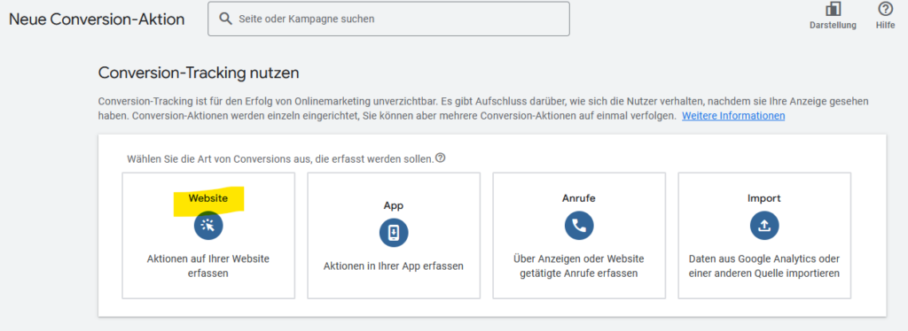 Conversion-Tracking nutzen