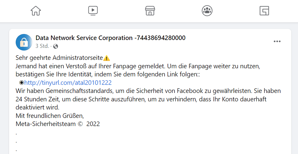 Facebook Seiten Spam