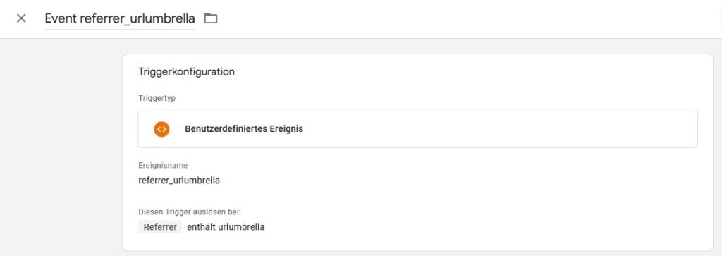 Event / Trigger referrer_urlumbrella
