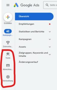 Tools, Abrechnung, Verwaltung