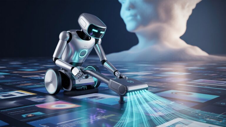 Roboter saugt Website Inhalte ein